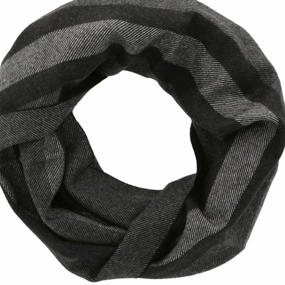 GUCCI UNISEX DARK & LIGHT GREY PLUS BLACK STRIPED SOFT 100% LANA WOOL SCARF - Picture 7 of 12